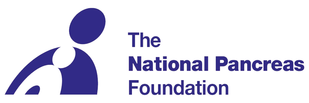 Logo for the National Pancreas Foundation in purple.